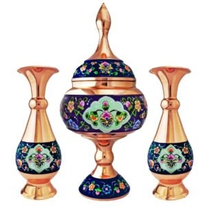 طقم ثلاث قطع من حوامل الشوك النحاسية موديل پرداز