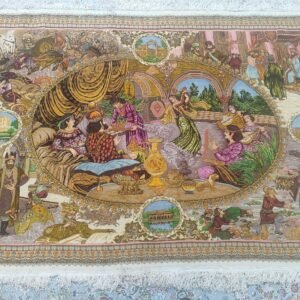 لوحة سجادة حرير يدوية الصنع