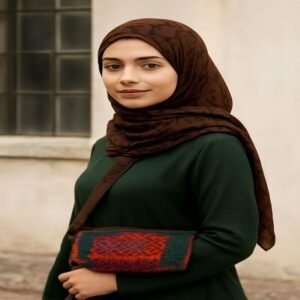 حقيبة صغيرة يدوية الصنع من الصوف الطبيعي