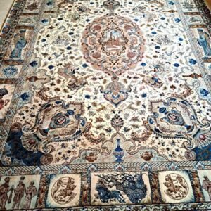 سجاد تبريز - خريطة تحت الارض من حرير الشيل.