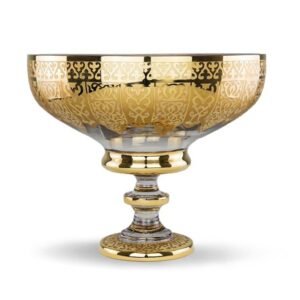 وعاء فواكه 300 تصميم دايا مطلي بالذهب (300-110-119)