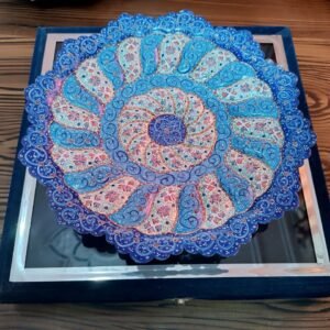 طبق ميناکاری بجودة نحاسية وأصلية 25 سم