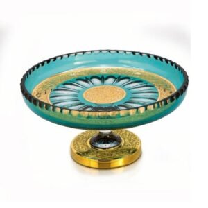 طبق حلوى 300 تصميم أرسام ذهبى 300-222-128