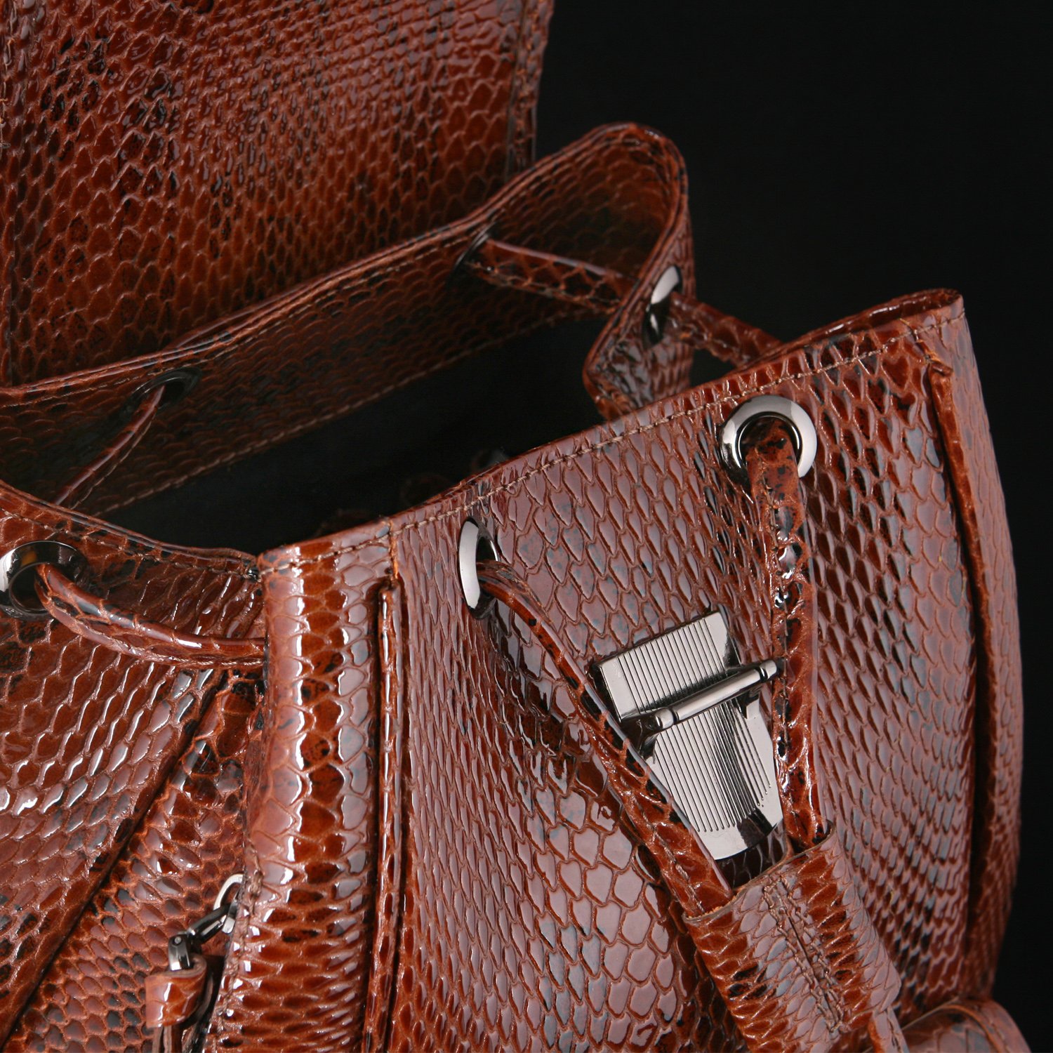 حقيبة ظهر نسائية مصنوعة بالكامل من الجلد الطبيعي يلسان موديل آرتان كود 045-MRV - الصورة 4