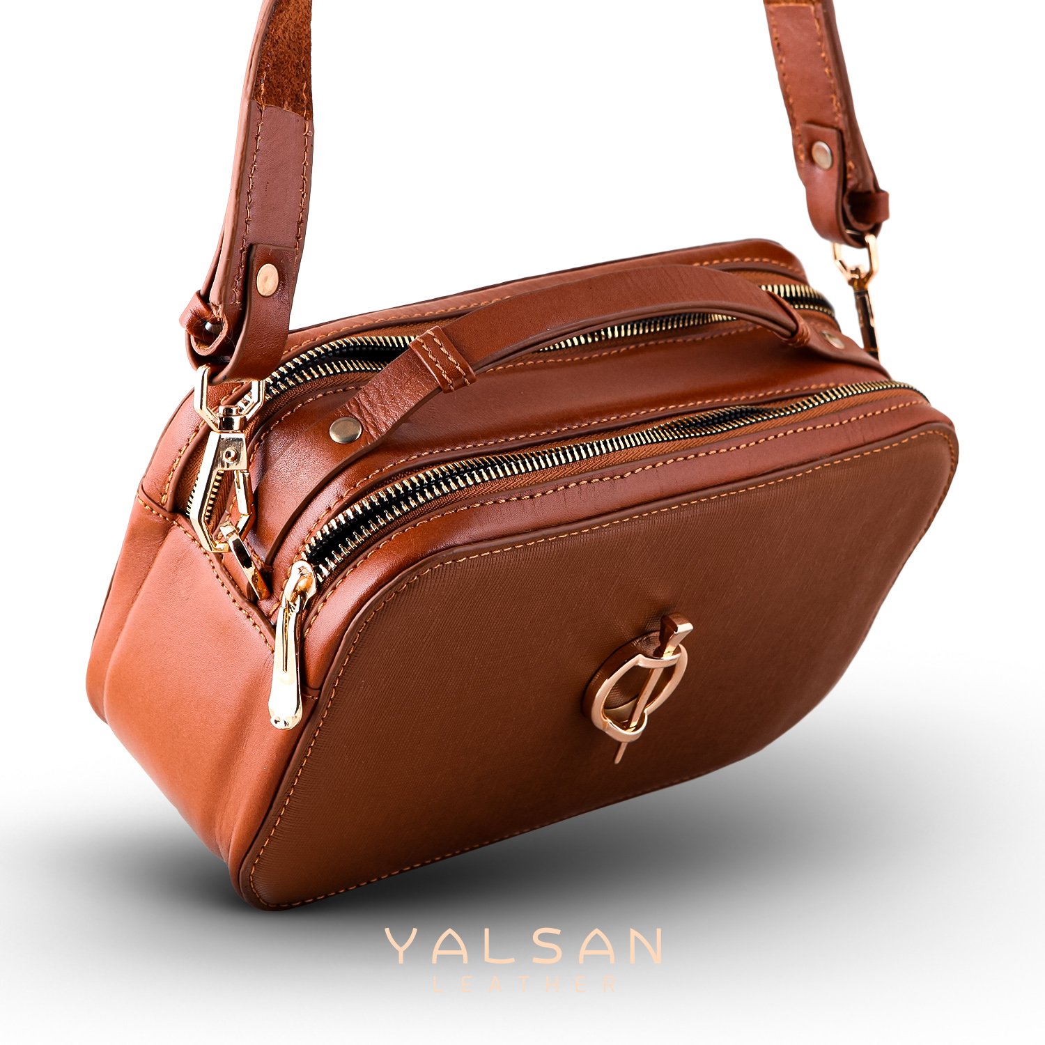 حقيبة يد وكتف نسائية جلد يلسان موديل أطلس كود 099-HRM - الصورة 2